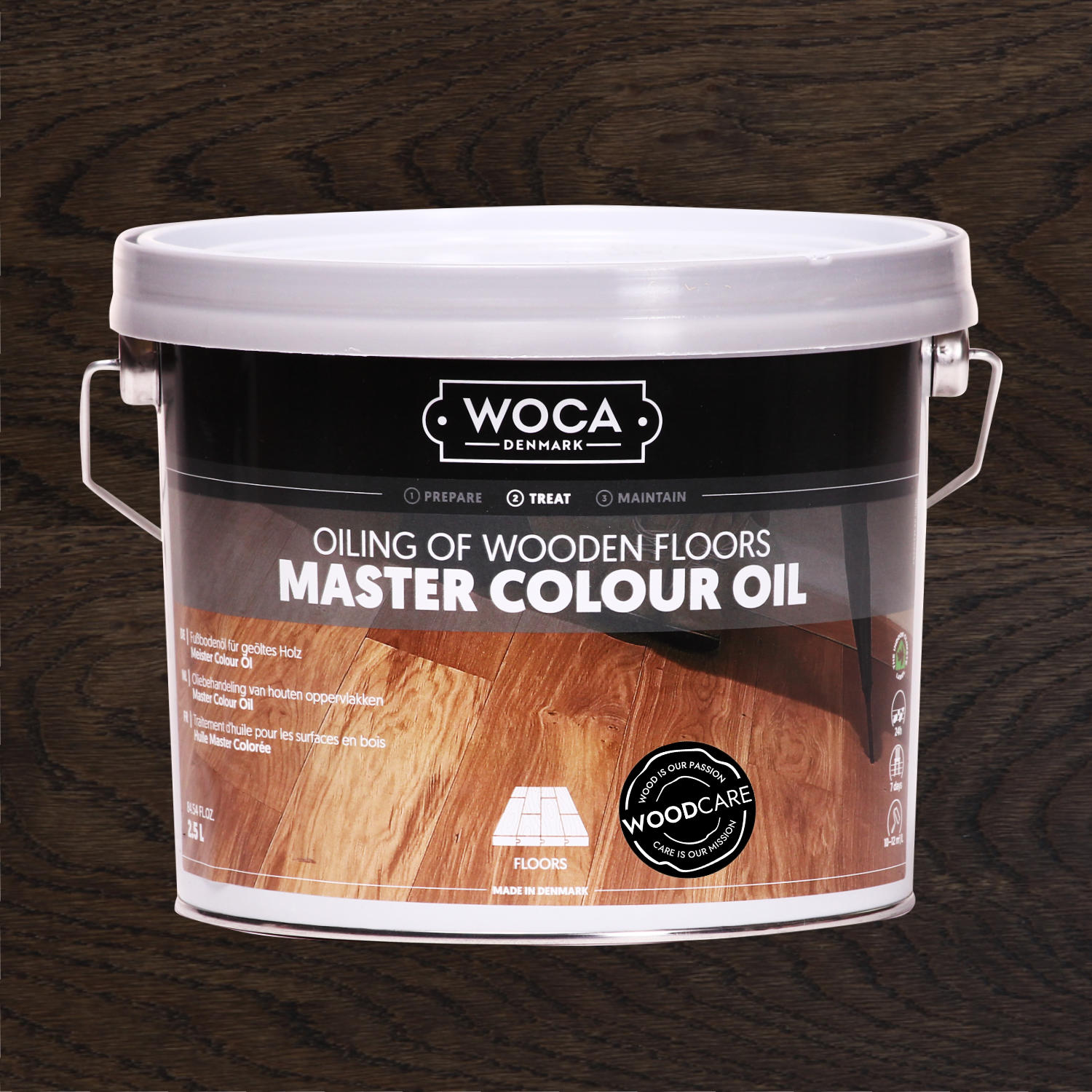 WOCA Meister Colour Öl schwarz 2,5l