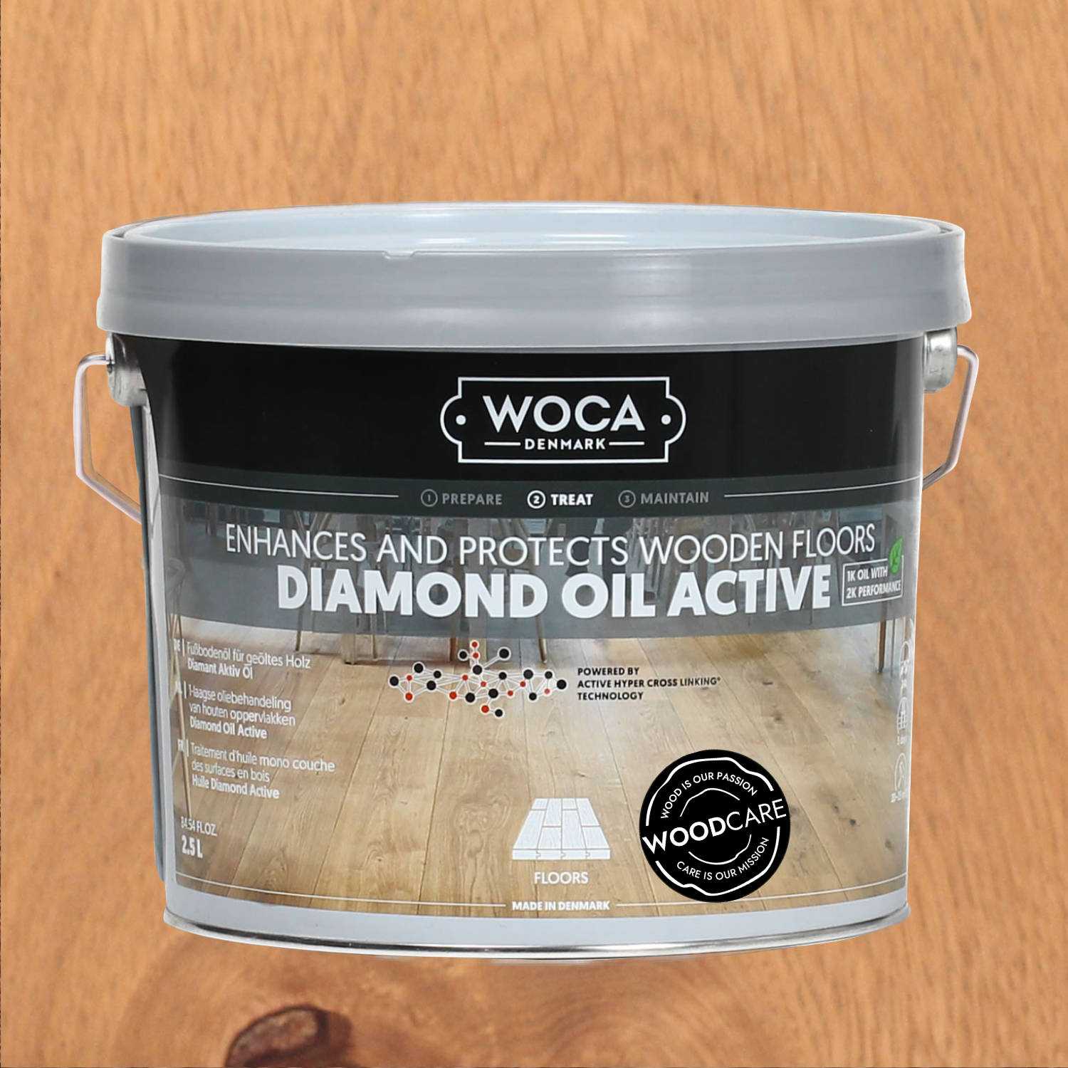 WOCA Diamant Öl Aktiv - sandgrau 2,5l